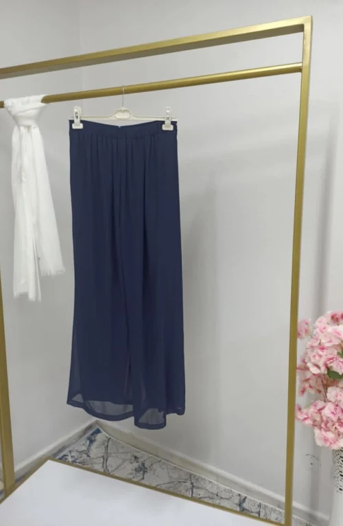 Şifon Pantolon Lacivert Şifon Pantolon Lacivert