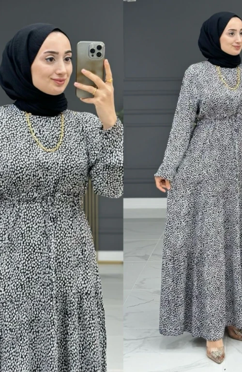 Ferah Tesettür Elbise- Siyah