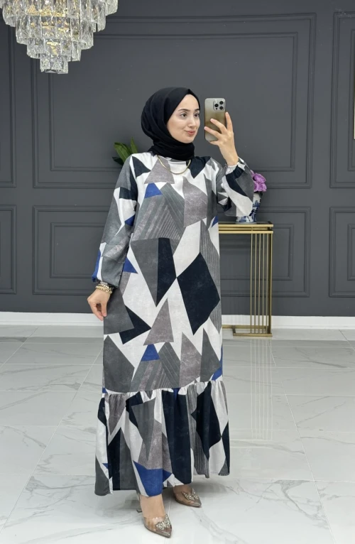 İkra elbise - siyah