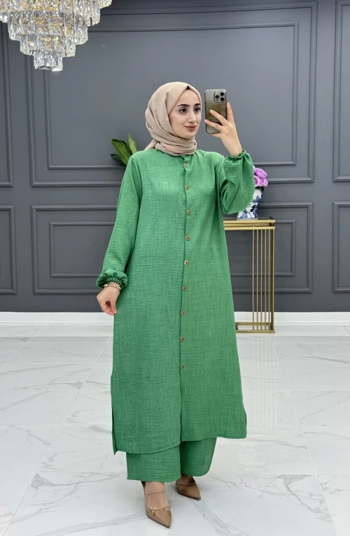 sıla tesettür takım -yeşil