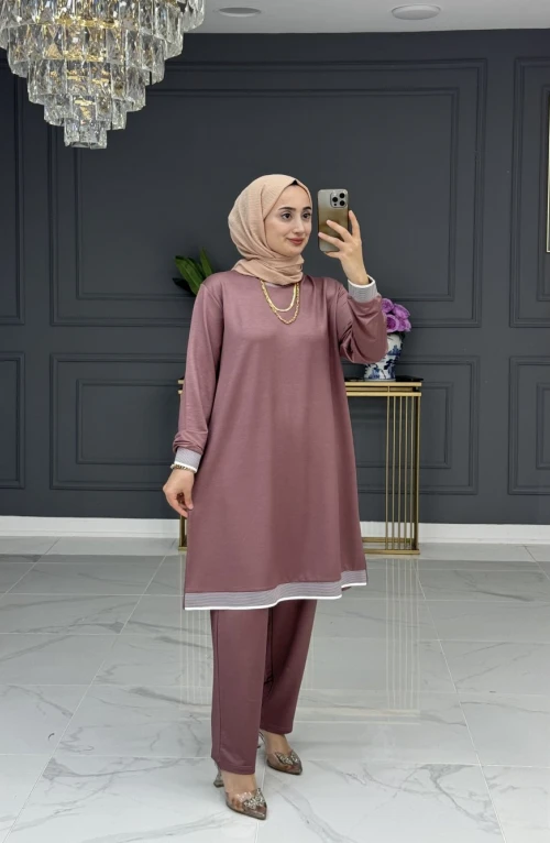 Eylül tesettur takım -gül