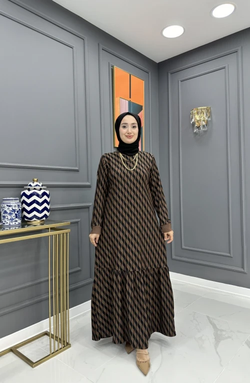 Aysima Elbise- Kahverengi