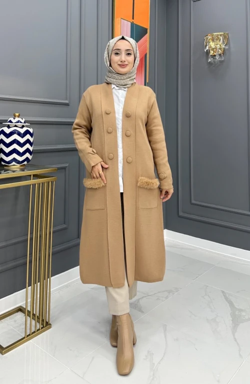 Kıymet Hırka - Camel