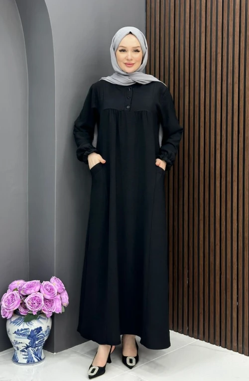 Damla Elbise - Siyah