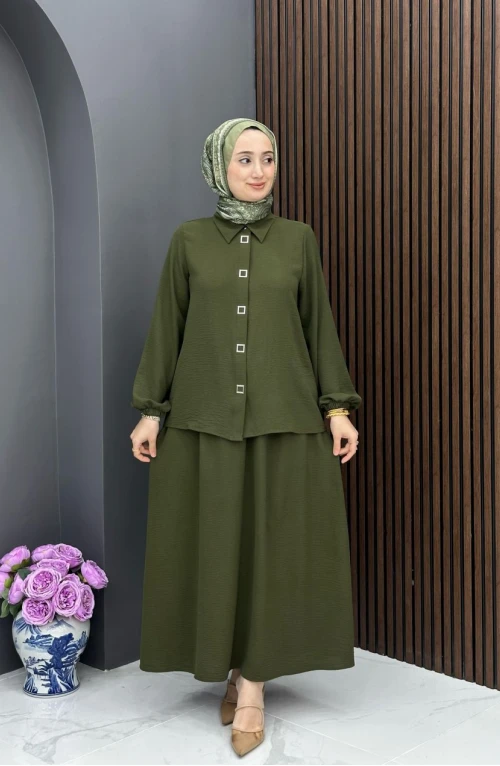 Ceyla Etekli Takım - Haki