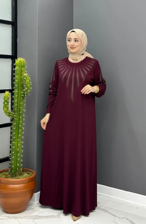 Sonay Elbise - Bordo