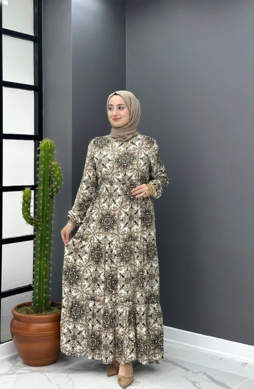 Safir Elbise - Bej