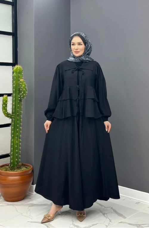 Bedia Etekli Takım - Siyah