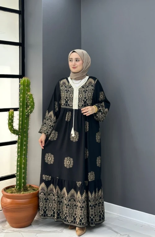 Batik Elbise - Camel