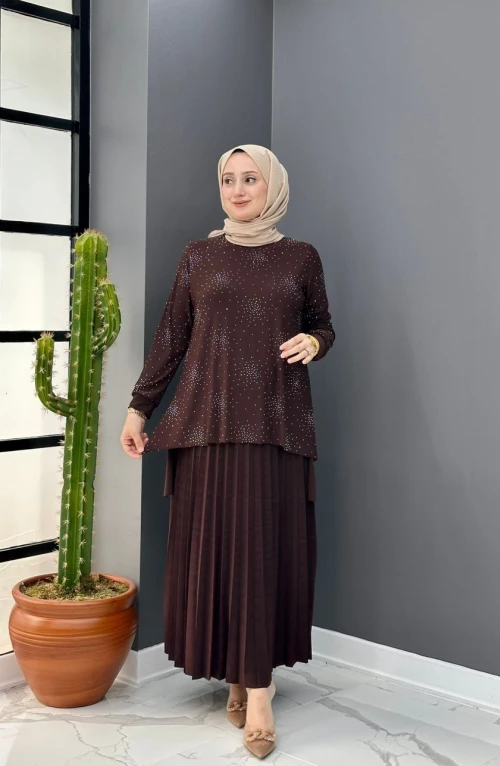 Büşra Etekli Takım - Kahve