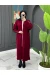 Yade Uzun Hırka - Bordo