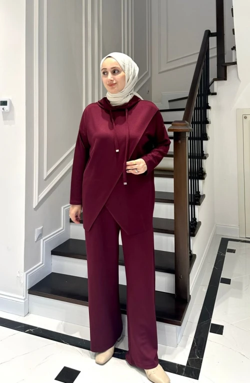 Lazer Kesim Oysho Takım - Bordo Lazer Kesim Oysho Takım - Bordo