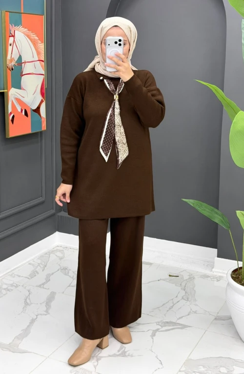 Lady Triko Takım - Kahve Lady Triko Takım - Kahve