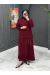 Piraye Etekli Takım - Bordo 