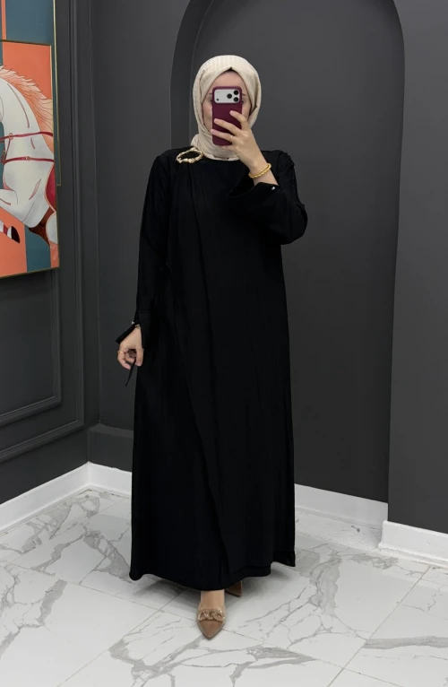 Ayperi Uzun Elbise - Siyah Ayperi Uzun Elbise - Siyah