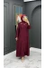 Dilşah Tokalı Elbise -  Bordo