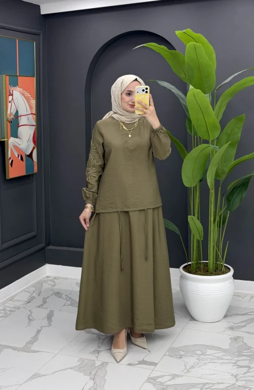 Ceyda Etekli Takım - yeşil Ceyda Etekli Takım - yeşil