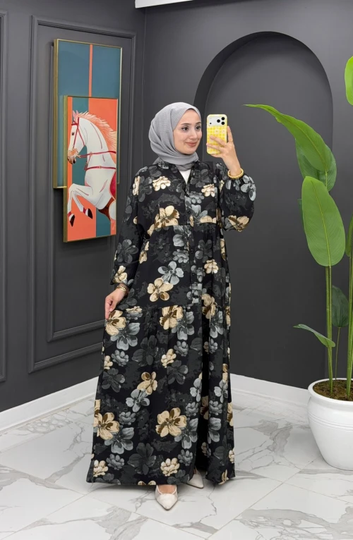 Afife Elbise-Gri Afife Elbise-Gri