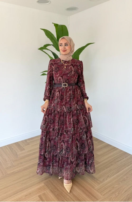 Burcu Elbise-Bordo Burcu Elbise-Bordo