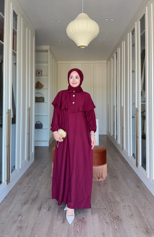 ELVAN ELBİSE - BORDO ELVAN ELBİSE - BORDO