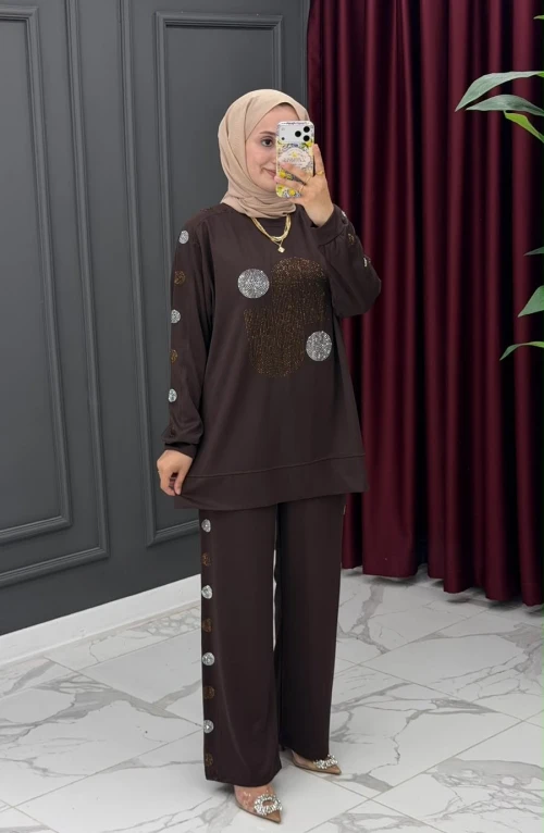 Irmak Oysho Takım-Kahverengi Irmak Oysho Takım-Kahverengi
