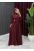 Hare Uzun Abiye-Bordo