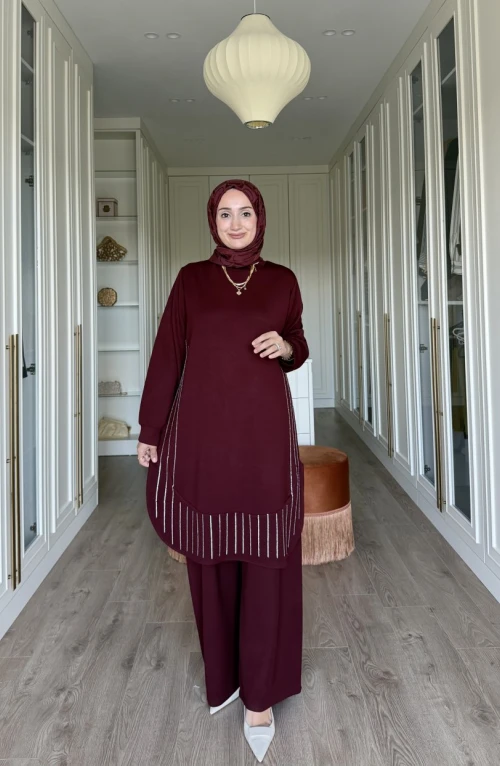 Pınar Uzun Takım - Bordo