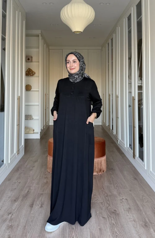 Niloş Oyhso Elbise - Siyah