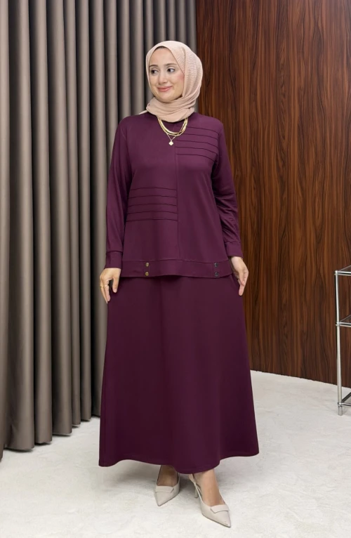 Hira Etekli Takım-Bordo
