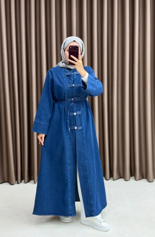Yuqa Kot Kimono Elbise-Lacivert