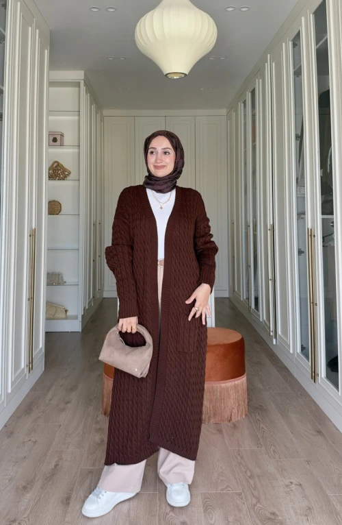 Didem Uzun Hırka - Kahverengi
