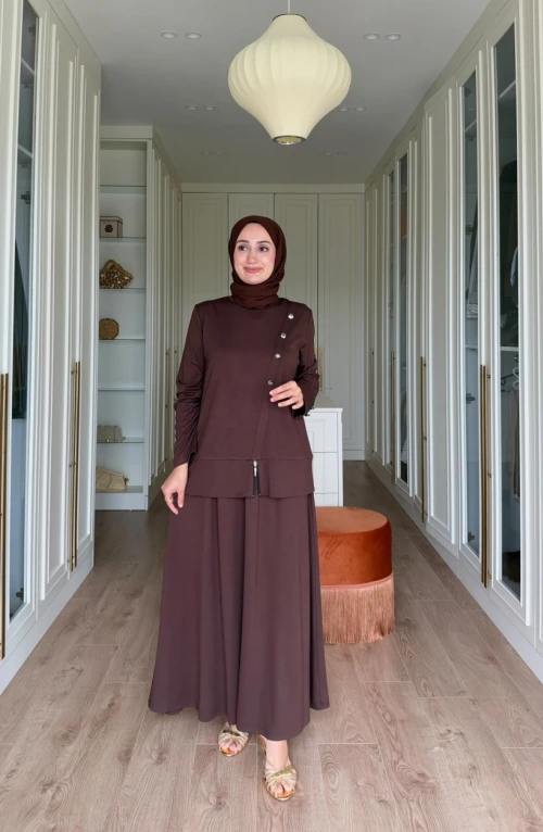 Derya Etekli Takım - Kahverengi
