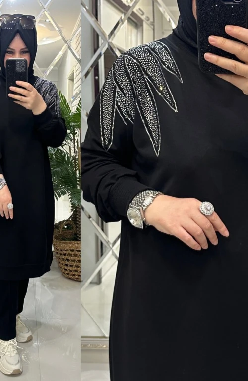 Nergis sweet penye tunik siyah