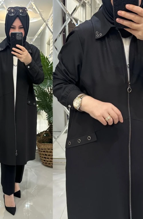 Tanem kap krep kumaş siyah