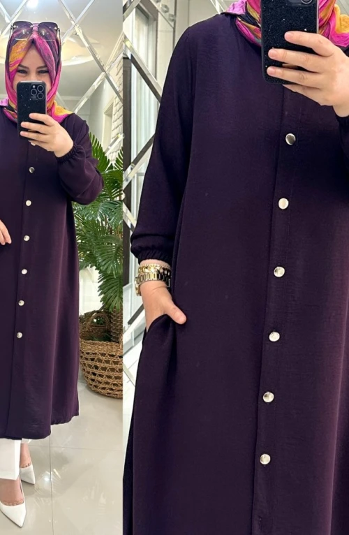 Ayfer kap ayrobin kumaş mor