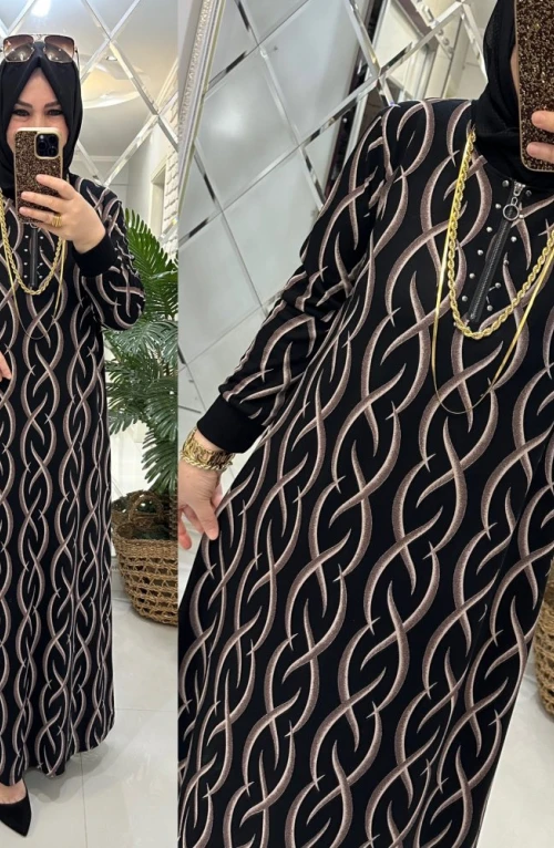 Feride elbise örme penye kumaş siyah Feride elbise örme penye kumaş siyah