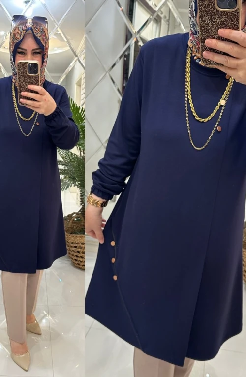 Tülin tunik oyşo penye kumaş laci