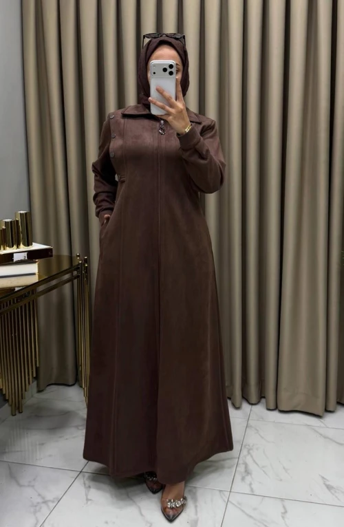 Alya Nubuk Süet Ferace Kahve Alya Nubuk Süet Ferace Kahve