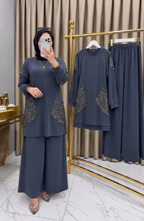 Neslişah Takım Füme Neslişah Takım Füme