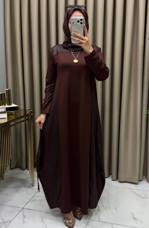 Şahika Elbise Kahve