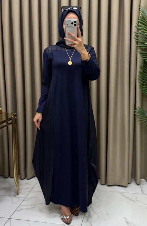 Şahika Elbise Lacivert