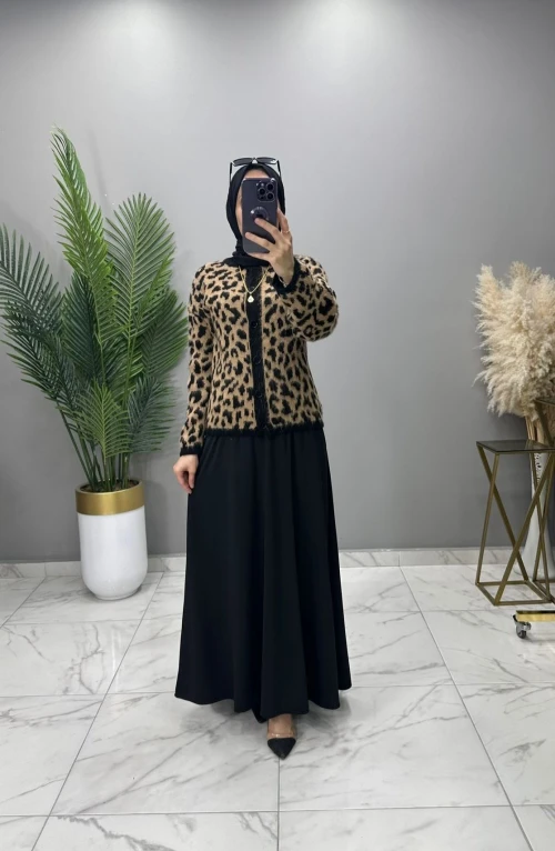 Yumoş Leopar Hırka