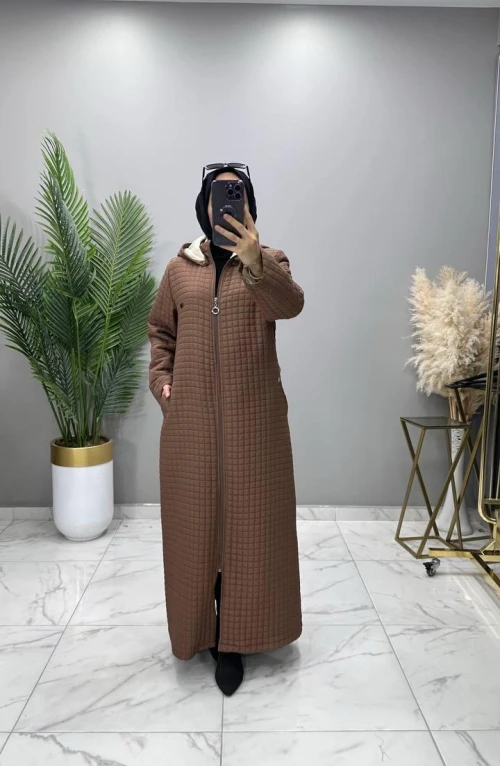 Aydan Kapitone Kürklü Mont Taba