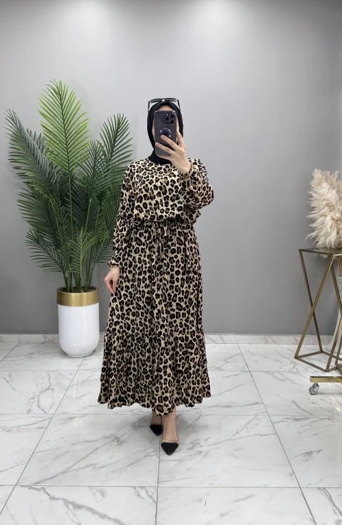ASLI LEOPAR ELBİSE