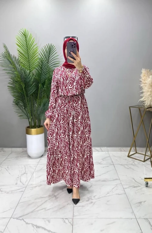 Beyza Elbise Bordo