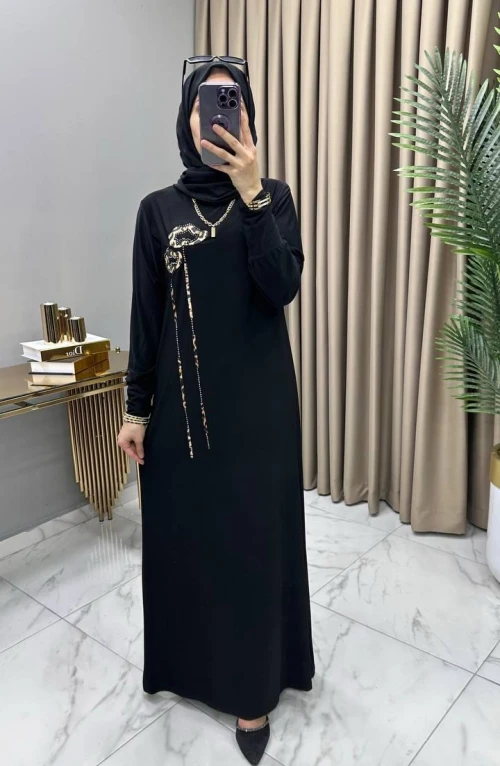 Ahunaz Elbise Siyah