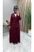 Öykü Etekli Takım Bordo