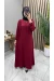 Sedef Elbise Bordo