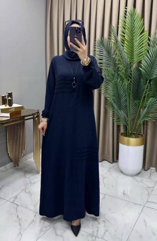 Eylem Elbise Lacivert