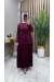 Alya Taşlı Takım Bordo